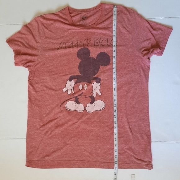 OLD Navy Collectibles Disney Mickey's Back Red Heather T-shirt Mens XL - Picture 4 of 8